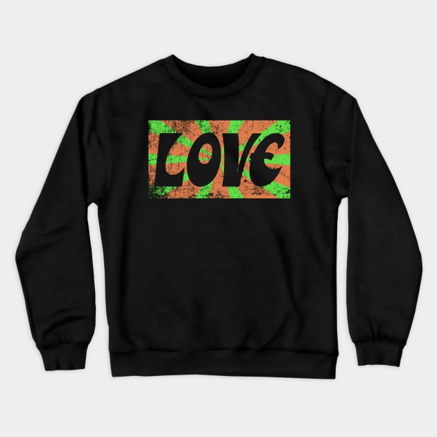 LOVE Groovy 60s style graphic Crewneck Sweatshirt by ClothedCircuit